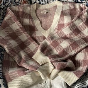 Loft Oversized Gingham Sweater